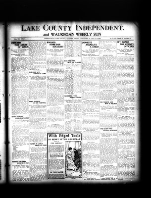 Lake County Independent and Waukegan Weekly Sun, 23 Nov 1906