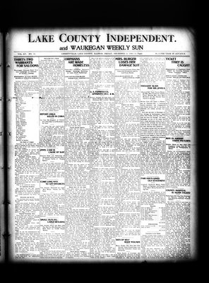 Lake County Independent and Waukegan Weekly Sun, 14 Dec 1906