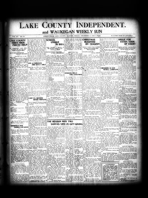 Lake County Independent and Waukegan Weekly Sun, 28 Dec 1906