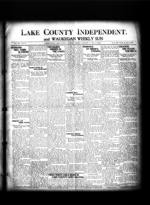 Lake County Independent and Waukegan Weekly Sun, 11 Jan 1907