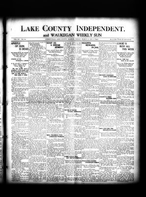 Lake County Independent and Waukegan Weekly Sun, 15 Mar 1907