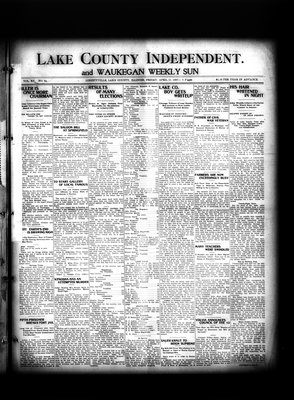 Lake County Independent and Waukegan Weekly Sun, 19 Apr 1907