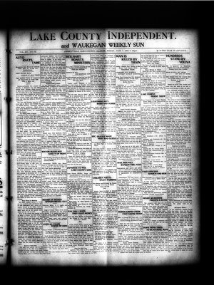 Lake County Independent and Waukegan Weekly Sun, 7 Jun 1907