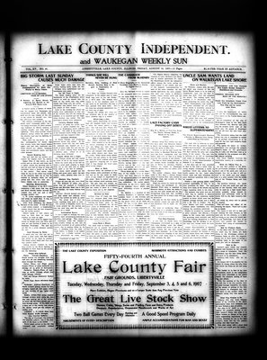 Lake County Independent and Waukegan Weekly Sun, 16 Aug 1907