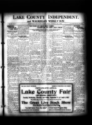 Lake County Independent and Waukegan Weekly Sun, 23 Aug 1907