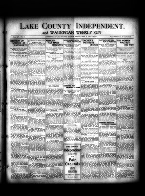 Lake County Independent and Waukegan Weekly Sun, 6 Sep 1907