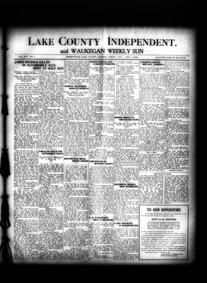 Lake County Independent and Waukegan Weekly Sun, 1 Nov 1907