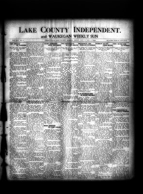 Lake County Independent and Waukegan Weekly Sun, 22 Nov 1907