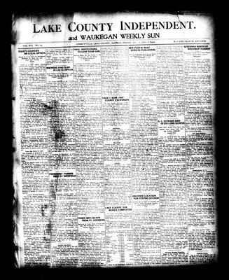 Lake County Independent and Waukegan Weekly Sun, 3 Jan 1908