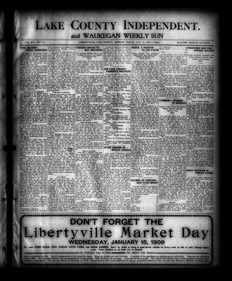 Lake County Independent and Waukegan Weekly Sun, 10 Jan 1908