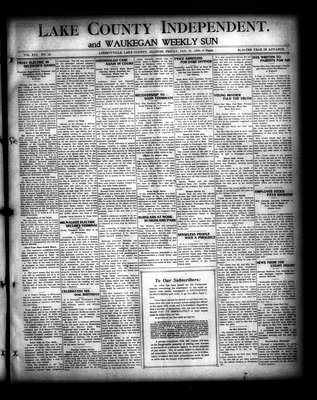 Lake County Independent and Waukegan Weekly Sun, 31 Jan 1908