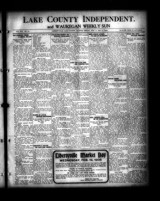 Lake County Independent and Waukegan Weekly Sun, 14 Feb 1908