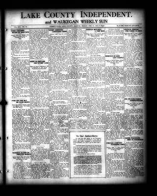 Lake County Independent and Waukegan Weekly Sun, 28 Feb 1908