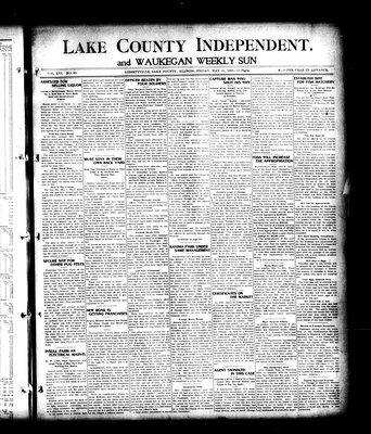 Lake County Independent and Waukegan Weekly Sun, 15 May 1908