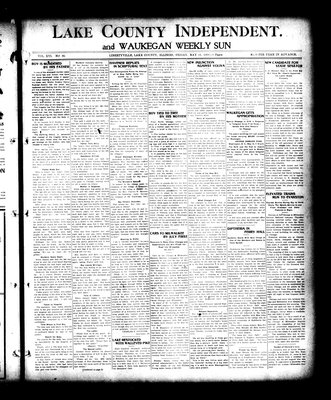 Lake County Independent and Waukegan Weekly Sun, 22 May 1908