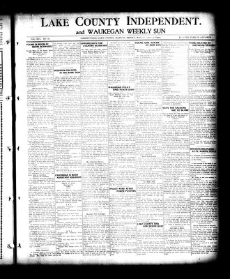 Lake County Independent and Waukegan Weekly Sun, 29 May 1908