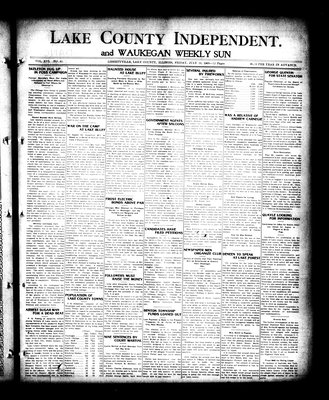 Lake County Independent and Waukegan Weekly Sun, 10 Jul 1908