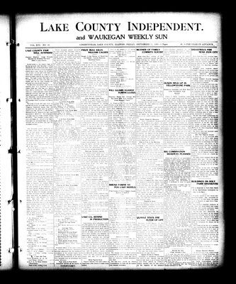 Lake County Independent and Waukegan Weekly Sun, 11 Sep 1908