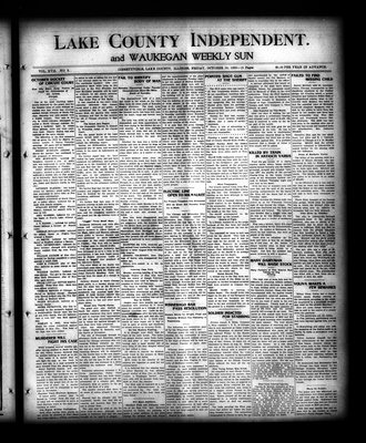 Lake County Independent and Waukegan Weekly Sun, 16 Oct 1908