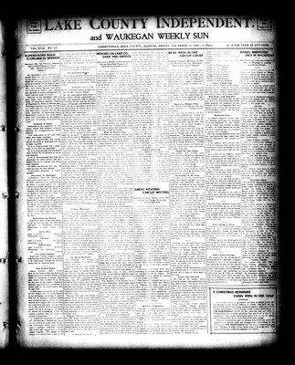 Lake County Independent and Waukegan Weekly Sun, 18 Dec 1908