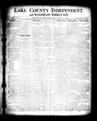 Lake County Independent and Waukegan Weekly Sun, 22 Jan 1909