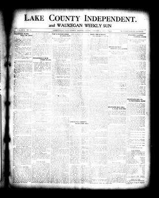 Lake County Independent and Waukegan Weekly Sun, 29 Jan 1909