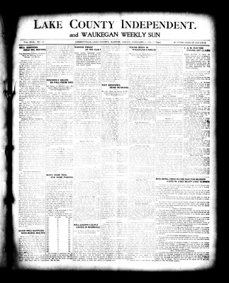 Lake County Independent and Waukegan Weekly Sun, 5 Feb 1909