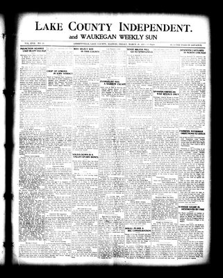 Lake County Independent and Waukegan Weekly Sun, 26 Mar 1909