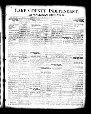 Lake County Independent and Waukegan Weekly Sun, 2 Apr 1909