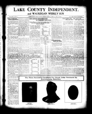 Lake County Independent and Waukegan Weekly Sun, 16 Apr 1909