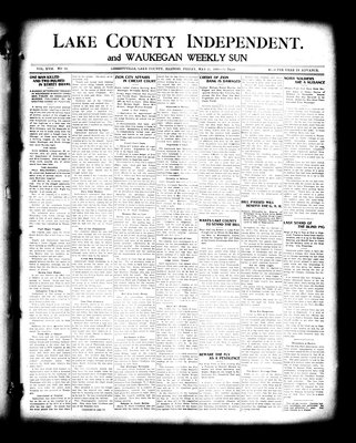 Lake County Independent and Waukegan Weekly Sun, 21 May 1909