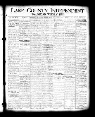 Lake County Independent and Waukegan Weekly Sun, 18 Jun 1909