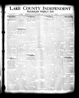 Lake County Independent and Waukegan Weekly Sun, 16 Jul 1909