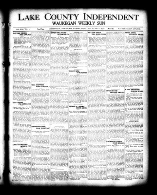 Lake County Independent and Waukegan Weekly Sun, 30 Jul 1909