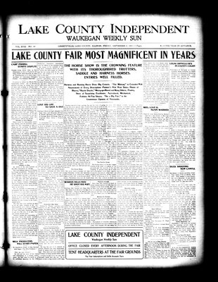 Lake County Independent and Waukegan Weekly Sun, 3 Sep 1909