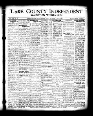 Lake County Independent and Waukegan Weekly Sun, 10 Sep 1909