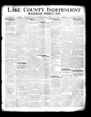 Lake County Independent and Waukegan Weekly Sun, 1 Oct 1909