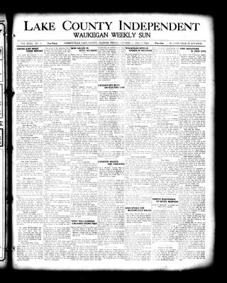 Lake County Independent and Waukegan Weekly Sun, 15 Oct 1909