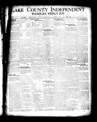 Lake County Independent and Waukegan Weekly Sun, 3 Dec 1909