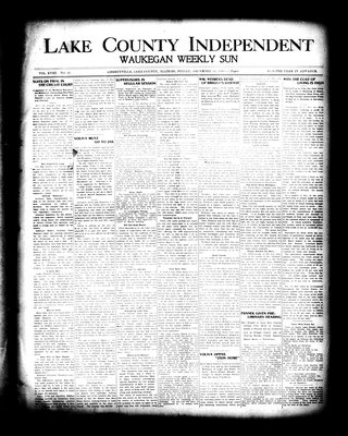 Lake County Independent and Waukegan Weekly Sun, 24 Dec 1909