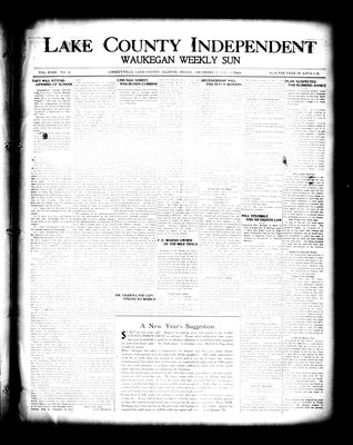 Lake County Independent and Waukegan Weekly Sun, 31 Dec 1909