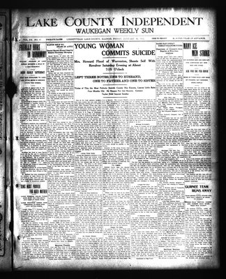 Lake County Independent and Waukegan Weekly Sun, 19 Jan 1912