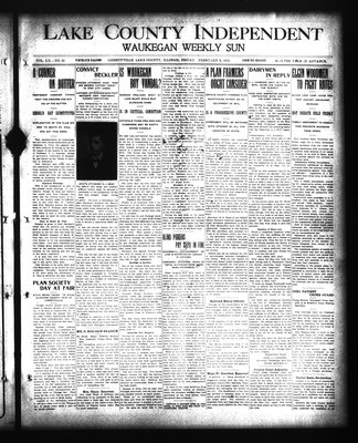 Lake County Independent and Waukegan Weekly Sun, 9 Feb 1912