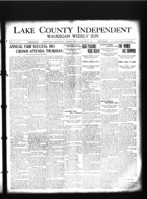 Lake County Independent and Waukegan Weekly Sun, 13 Sep 1912