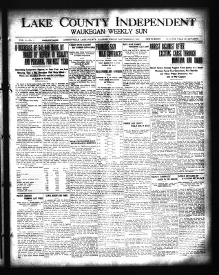 Lake County Independent and Waukegan Weekly Sun, 27 Sep 1912