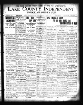 Lake County Independent and Waukegan Weekly Sun, 4 Oct 1912