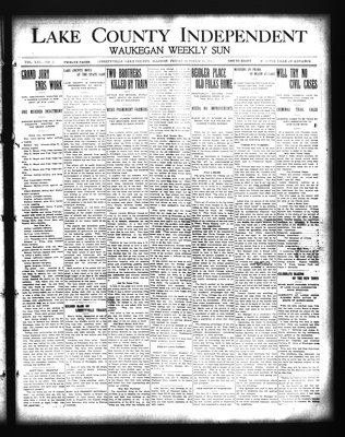 Lake County Independent and Waukegan Weekly Sun, 11 Oct 1912