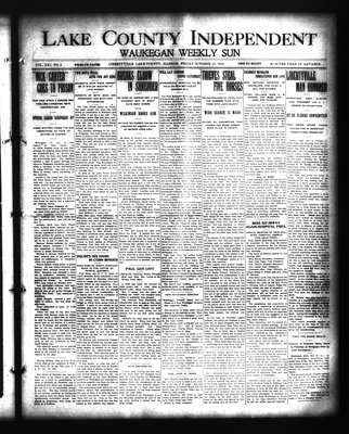 Lake County Independent and Waukegan Weekly Sun, 25 Oct 1912