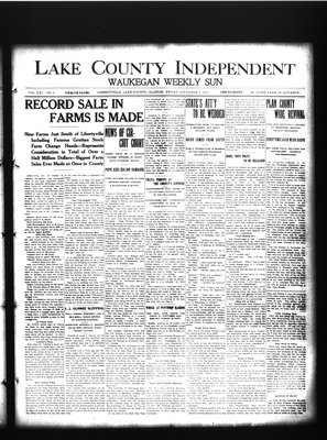 Lake County Independent and Waukegan Weekly Sun, 1 Nov 1912