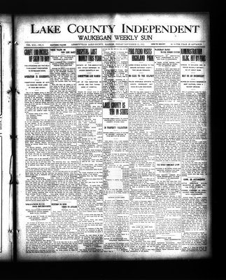 Lake County Independent and Waukegan Weekly Sun, 22 Nov 1912